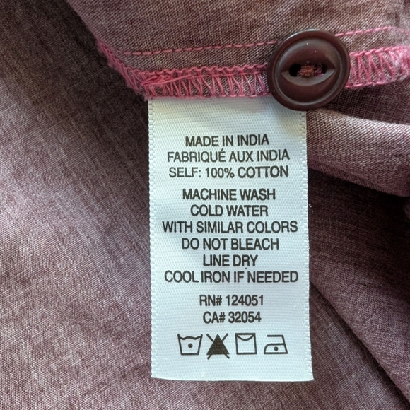 Anthropologie Porridge Dorothea Blouse Dainty Cottage Women M Retro Pink Dip Dye - Picture 9 of 11